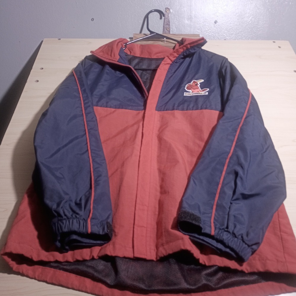 MLB St. Louis Cardinals Windbreaker Men L Red Navy Blue Colorblock Jacket